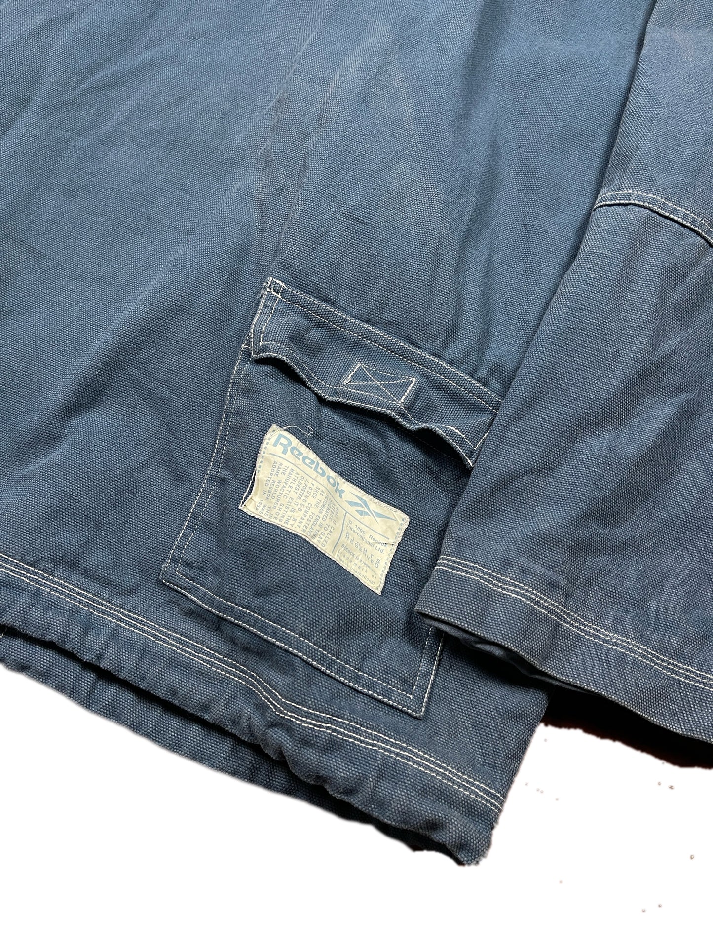 Vintage Reebok Jacket Washed Out Blue - XL