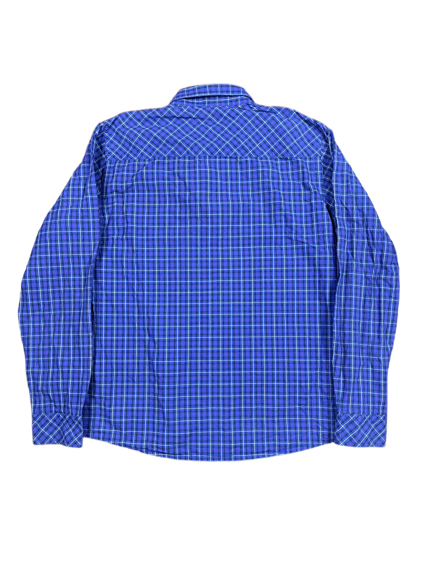 Carhartt Long Sleeve Shirt Checkered Blue Purple - L
