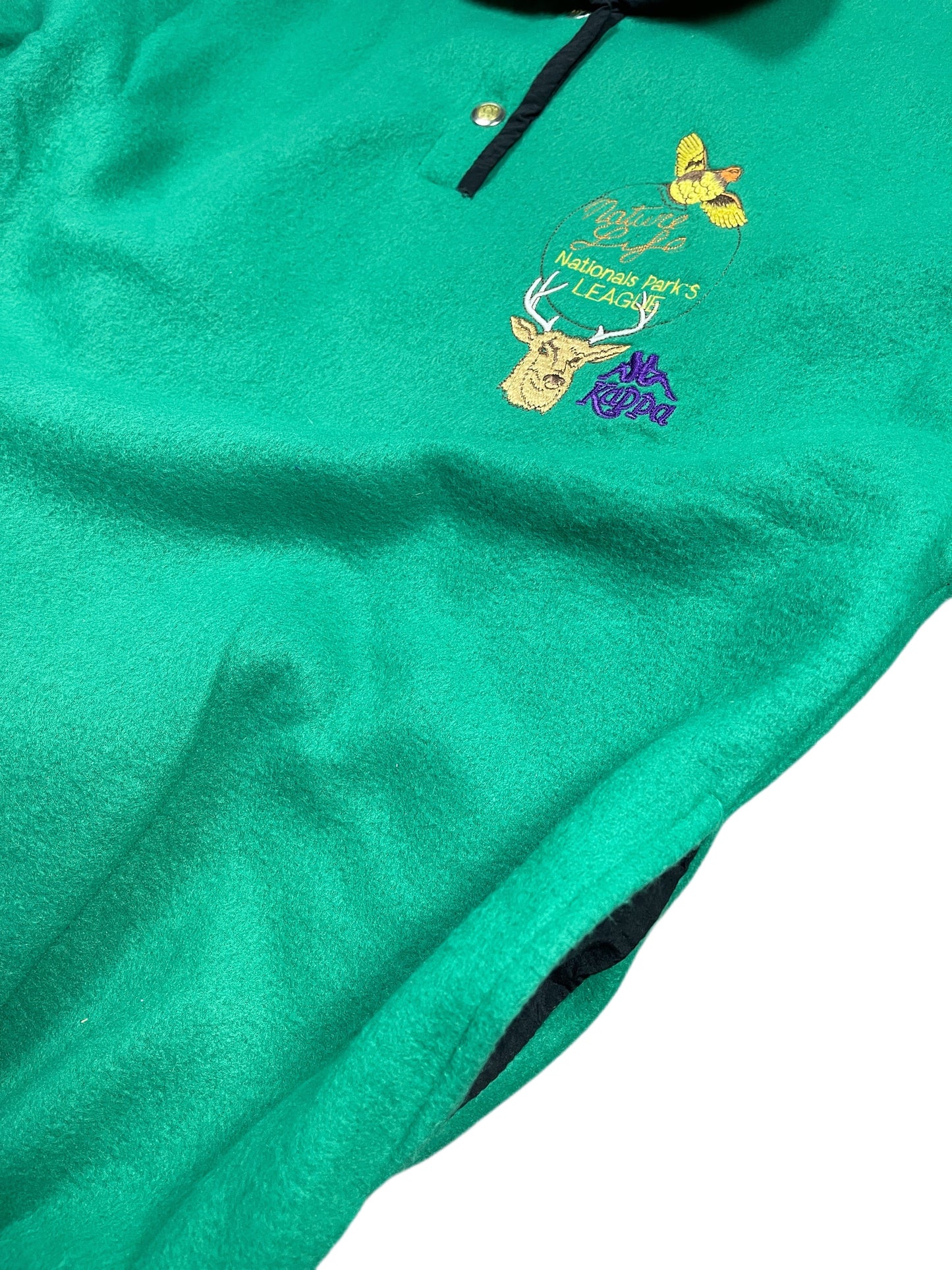 VIntage Kappa Olimpic Games Seoul and Roma 1987-1988 Deadstock Fleece Zip Sweatshirt Green - L