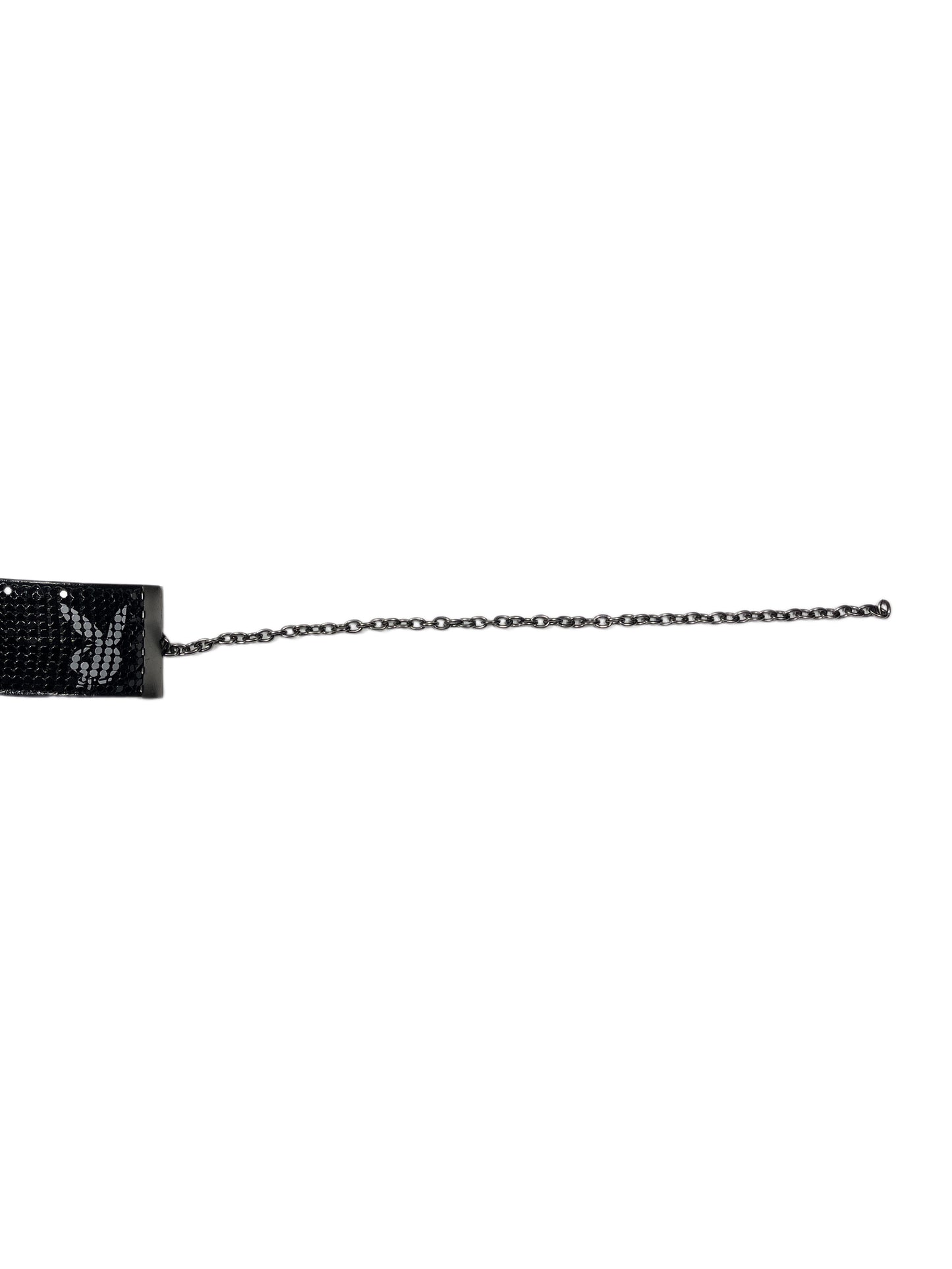 Y2k Playboy Tiles and Chains Belt Black 2004