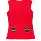 Y2k Sleeveless Top Red - M