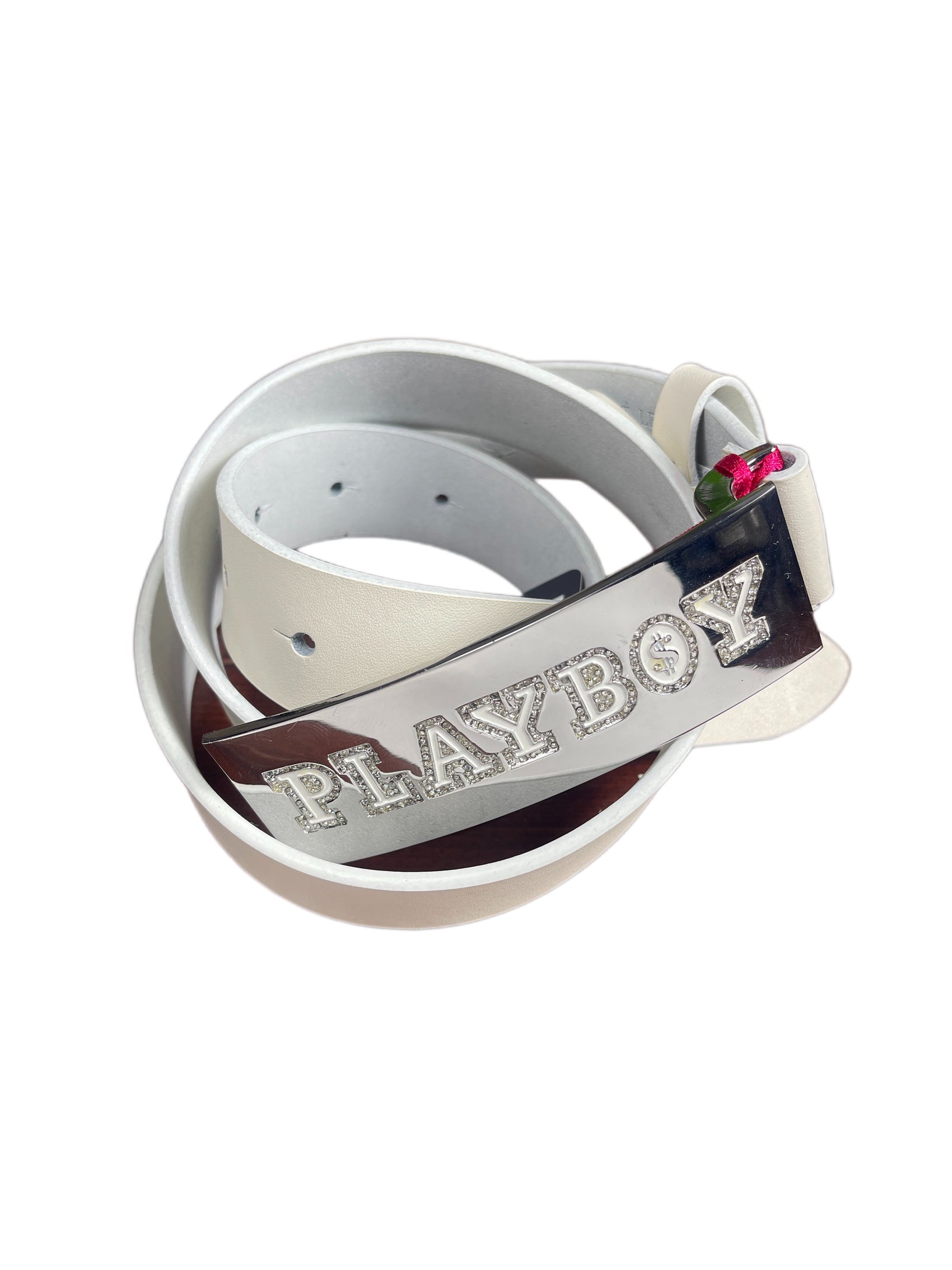Y2k Playboy Leather Plug Belt White 2004