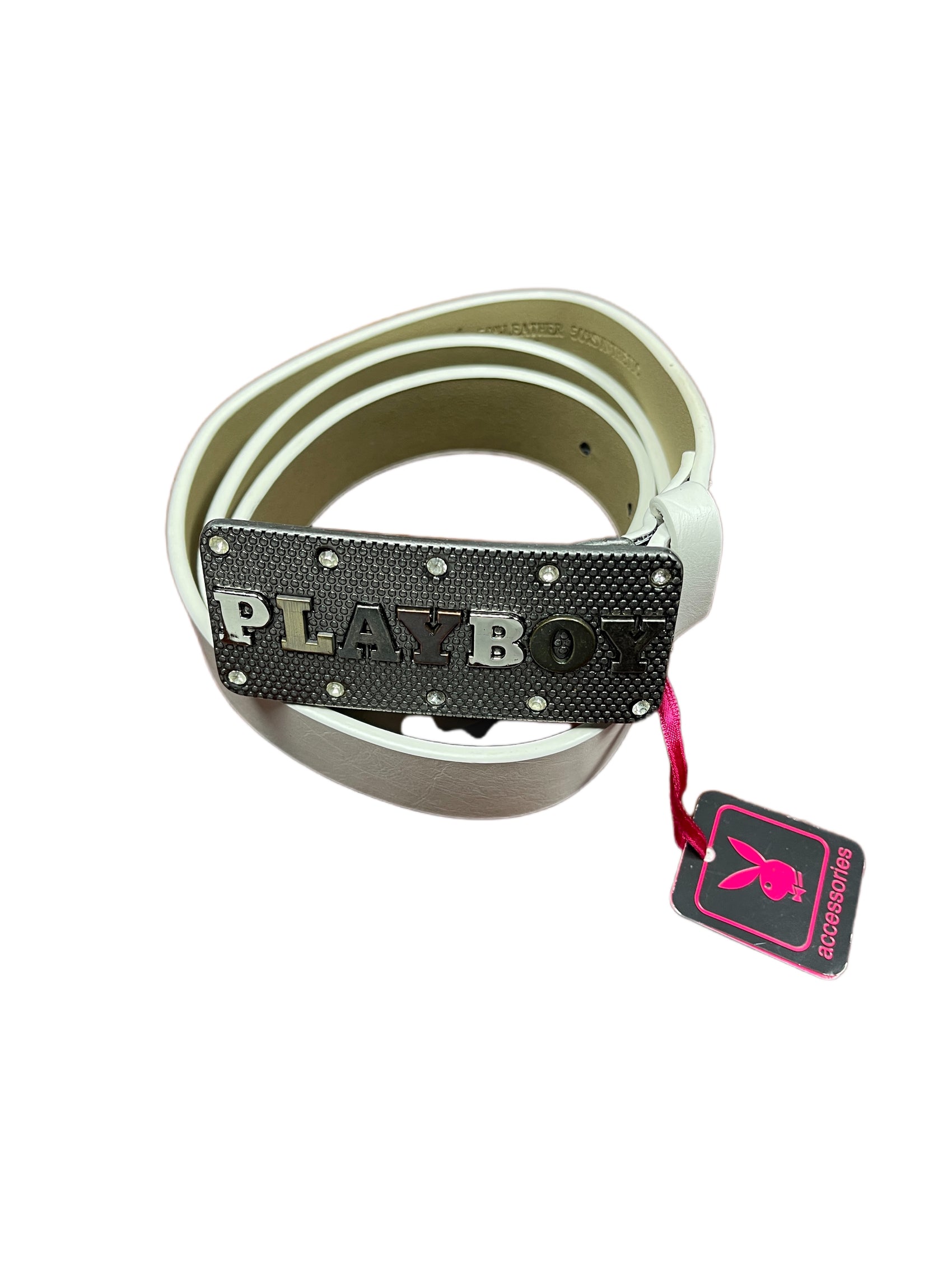 Y2k Playboy Belt White 2004