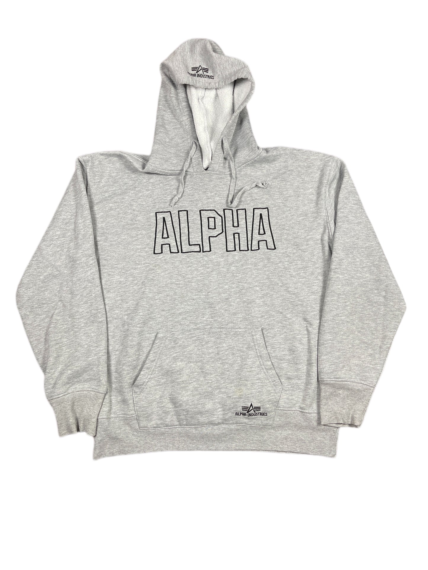 Y2k Alpha Industries Hoodie Gray - XL