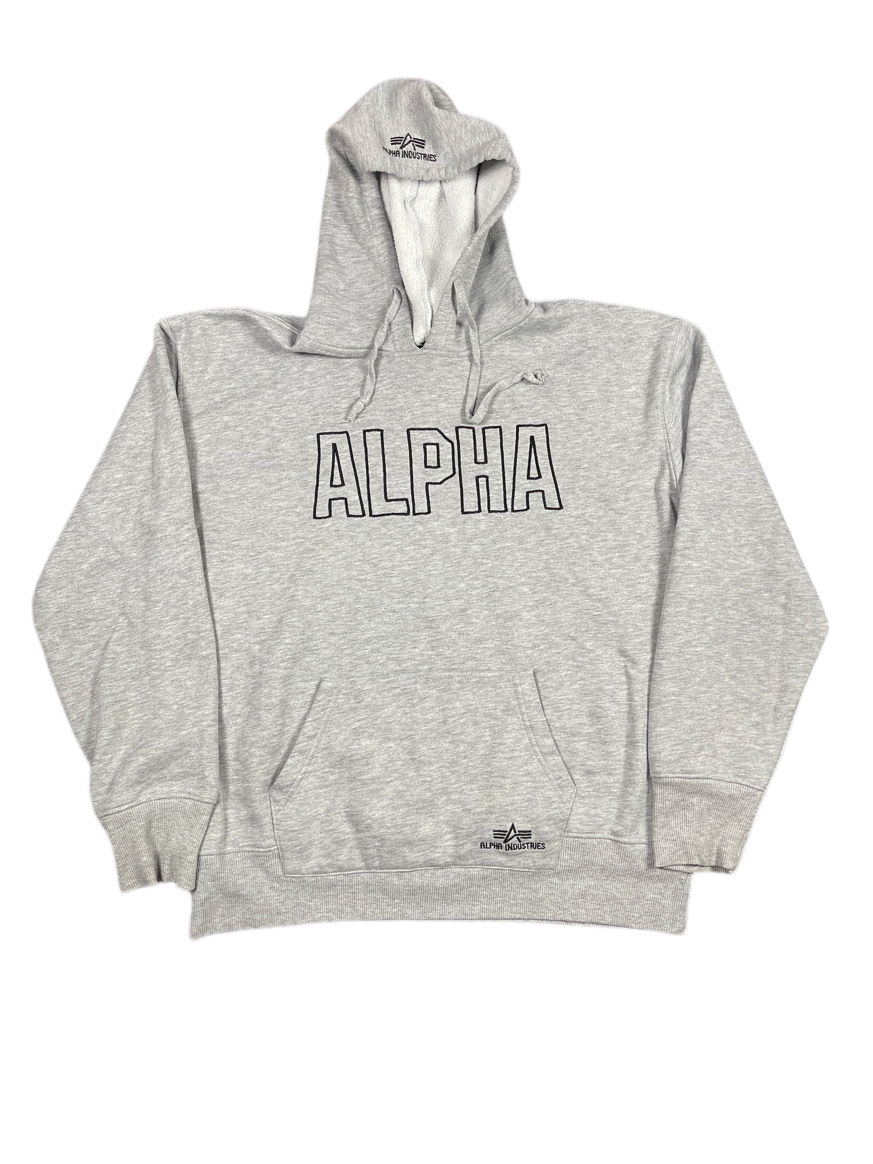 Y2k Alpha Industries Hoodie Gray - XL