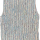 Y2K Fishbone Sleeveless Top Blue Cotton Blend S