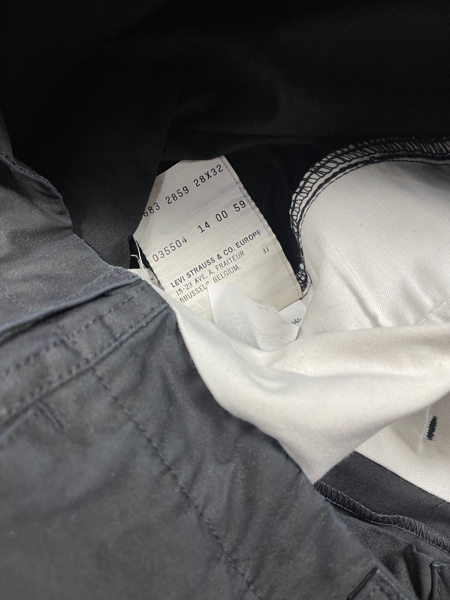 Vintage Levi's Heavy Duty Waxed Pants Black - XS