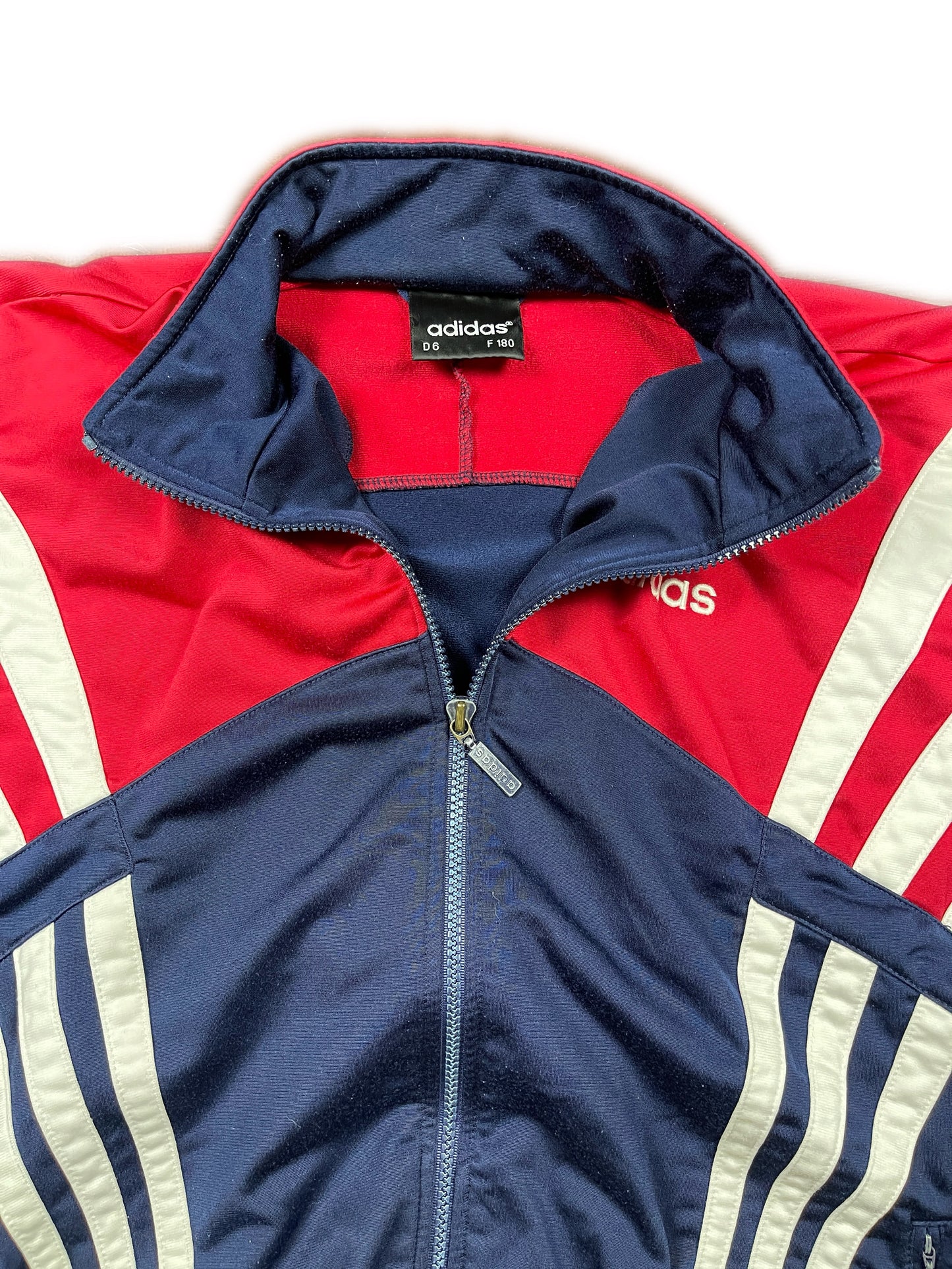 Vintage Adidas 1990s Sport Jacket Red Navy - M/L