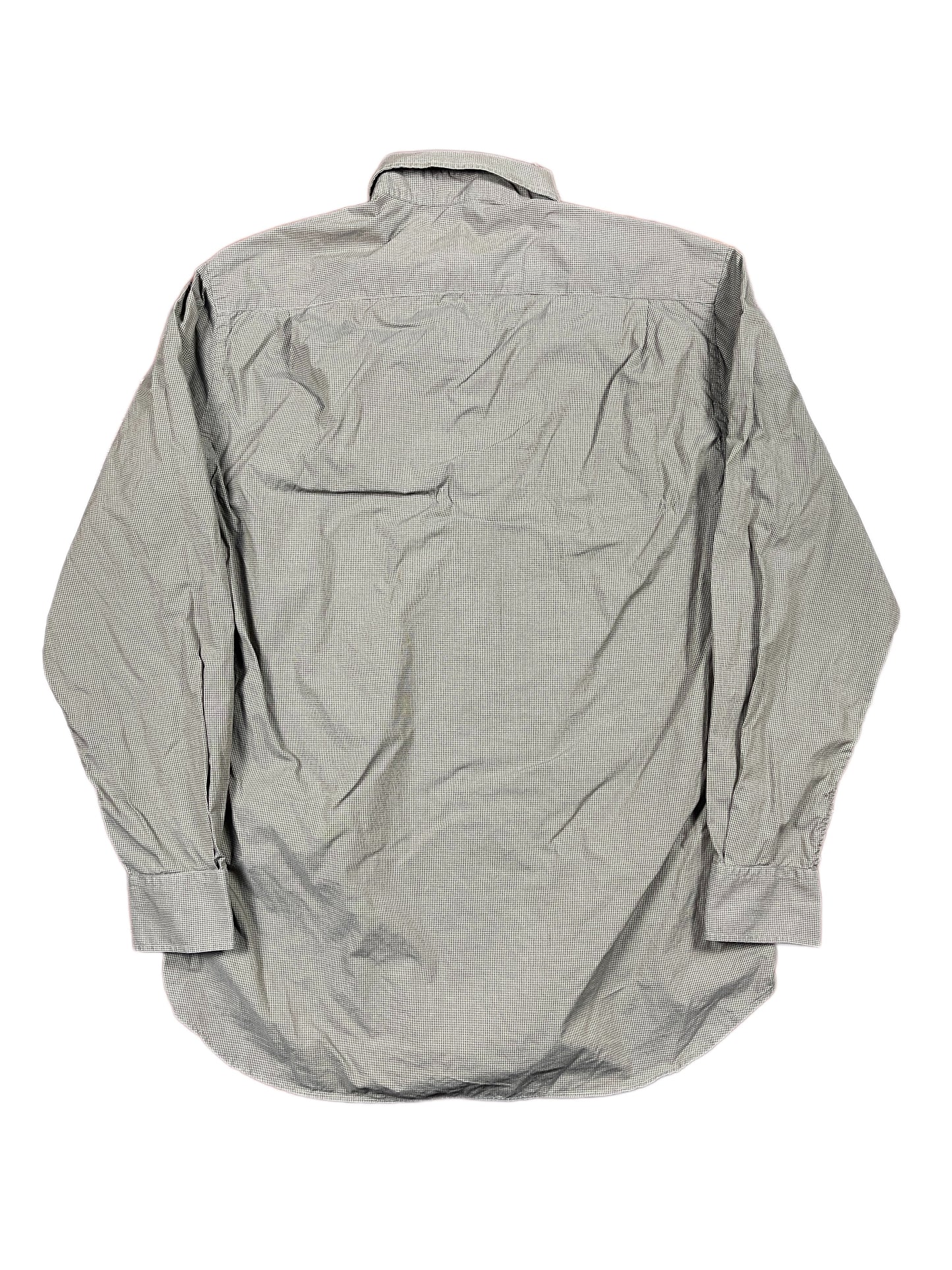 Vintage Valentino Uomo Long Sleeve Shirt checkered Gray - L/XL