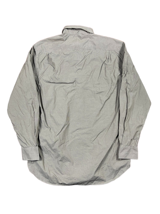 Vintage Valentino Uomo Long Sleeve Shirt checkered Gray - L/XL