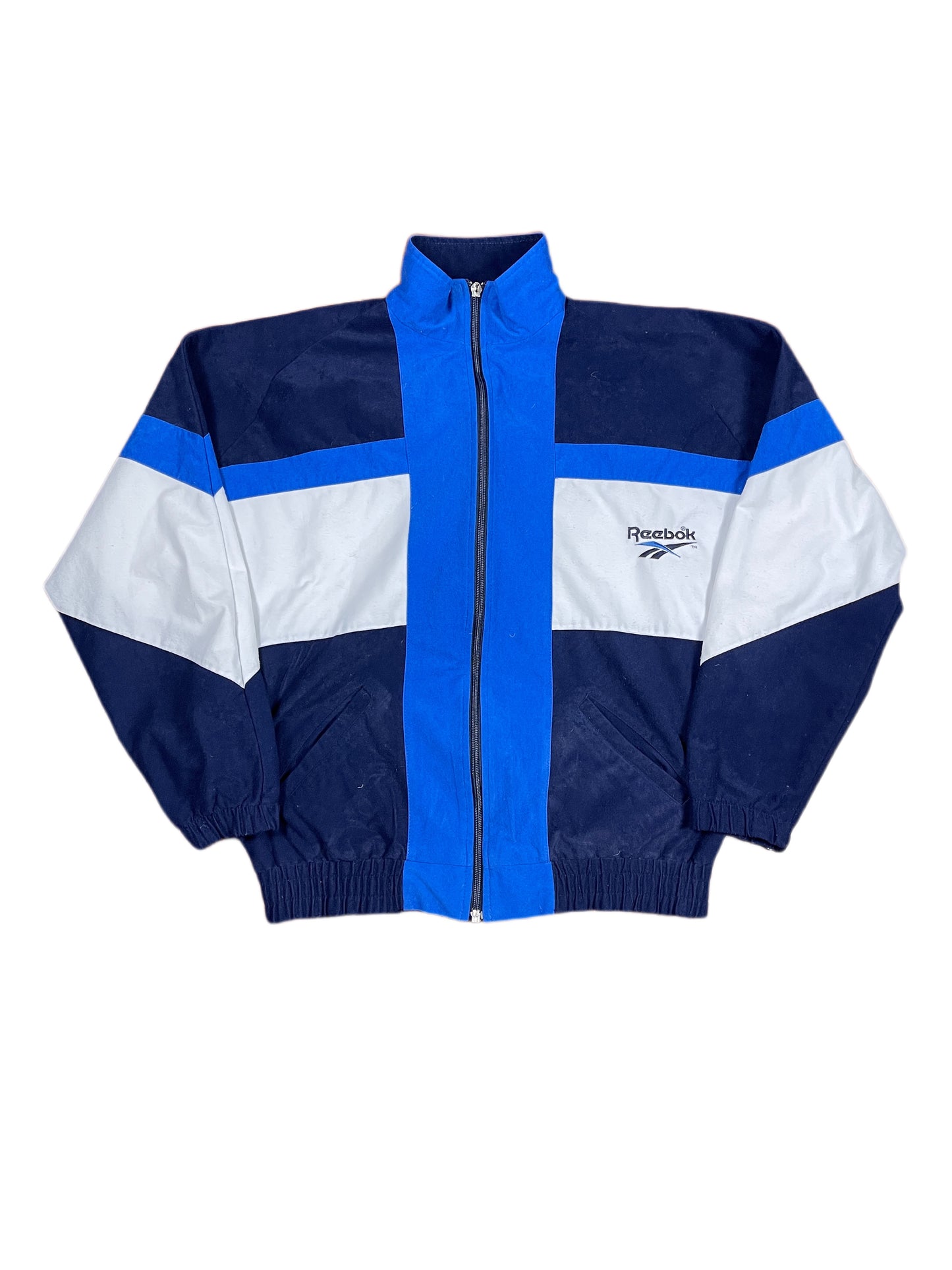 VIntage Reebok Sport Jacket Velur Blue Black S