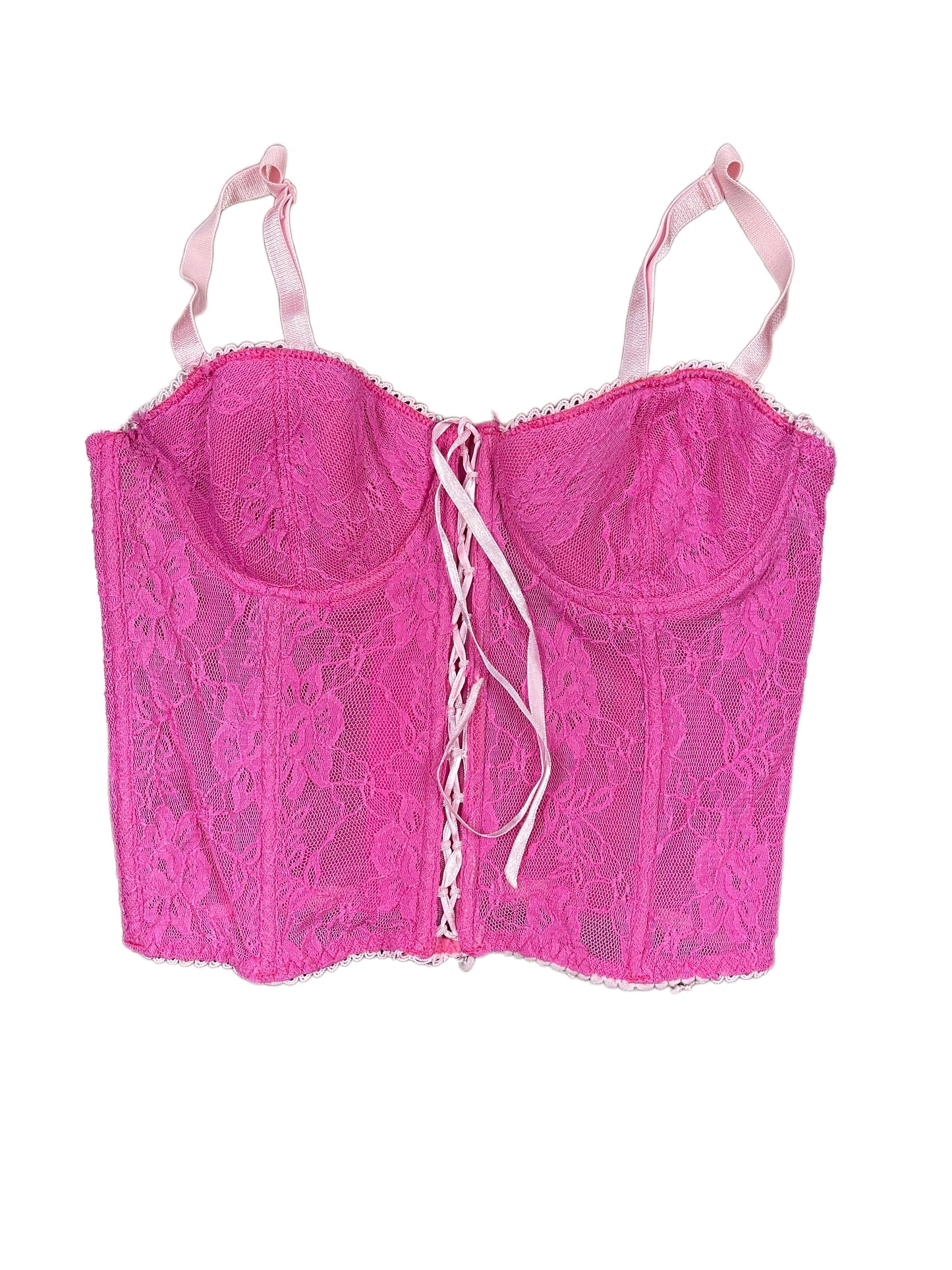 Y2k Corset Pink Sleeveless Top - S