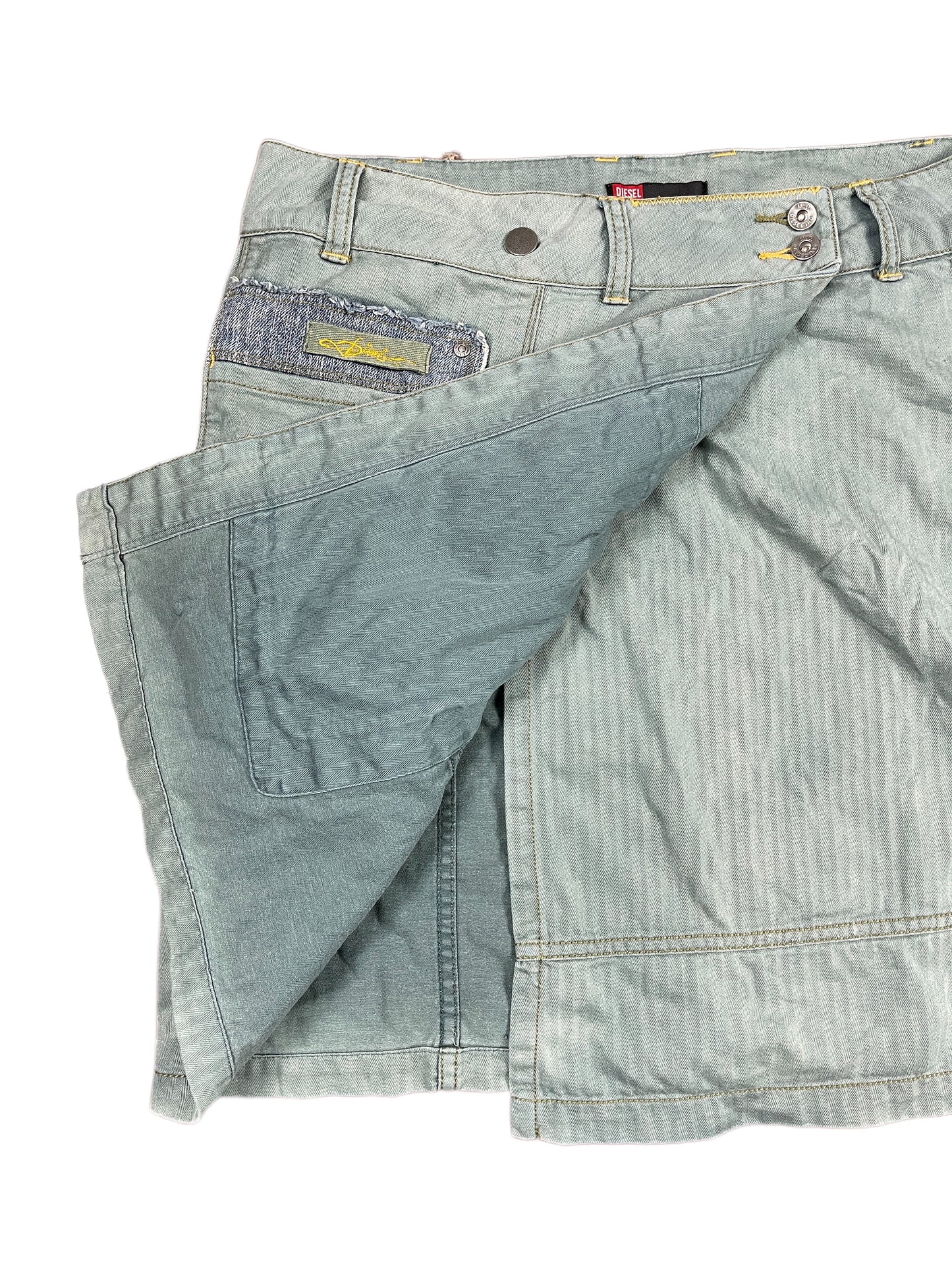 Y2k Diesel 2000s Denim Skirt Turquoise - S/M