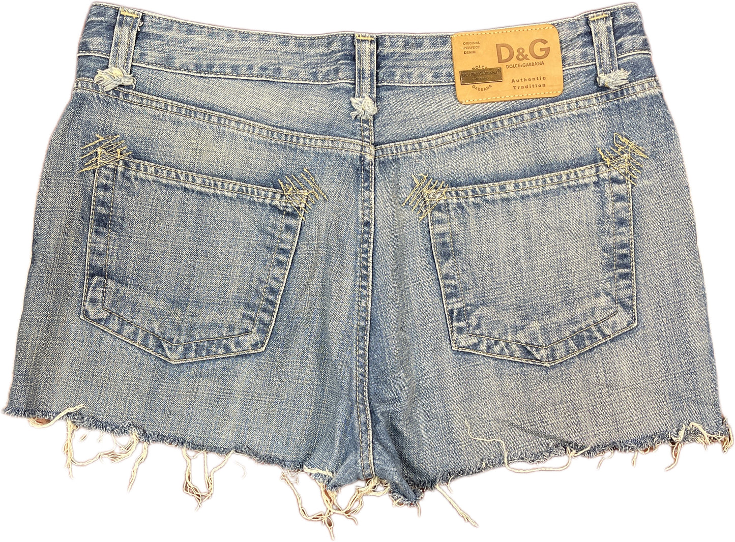 Y2K Dolce & Gabbana Reworked Denim Shorts Cotton XL