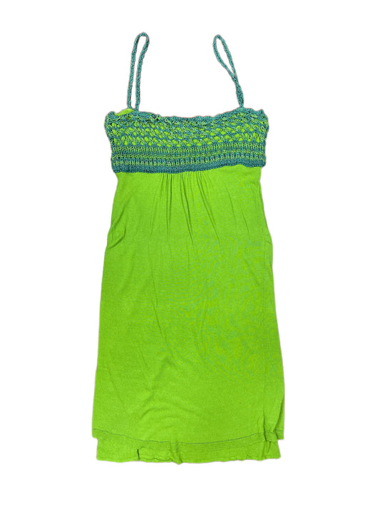Y2k Miss Sixty Sleeveless Dress Green - S