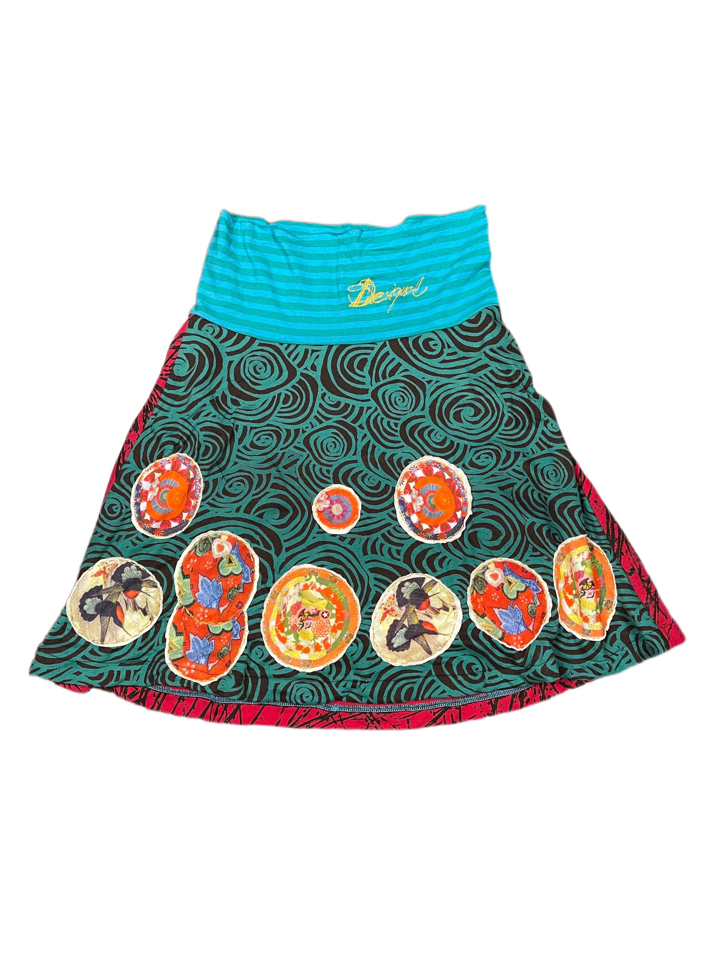 Y2k Desigual Skirt Multicolor - S