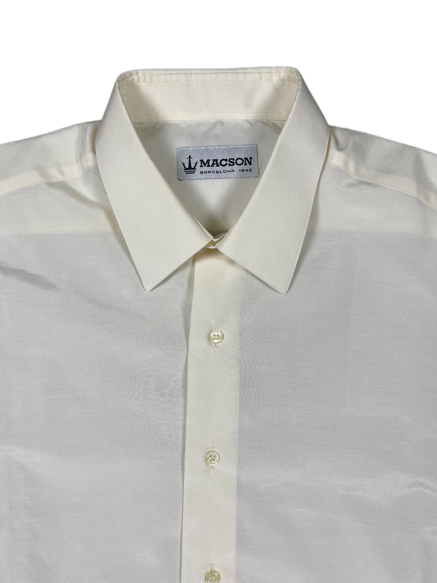 Vintage Macson Long Sleeve Shirt Off White - L/XL