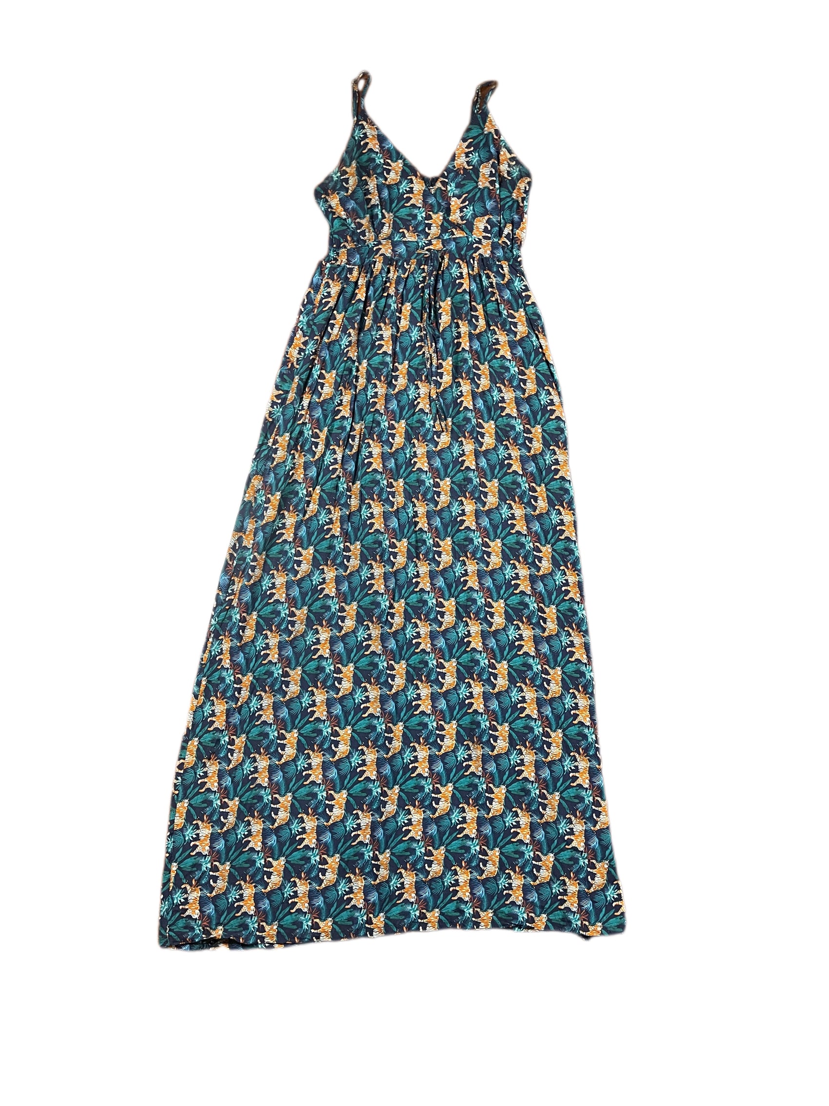 Vintage Tiger Sleeveless Dress Navy - M/L