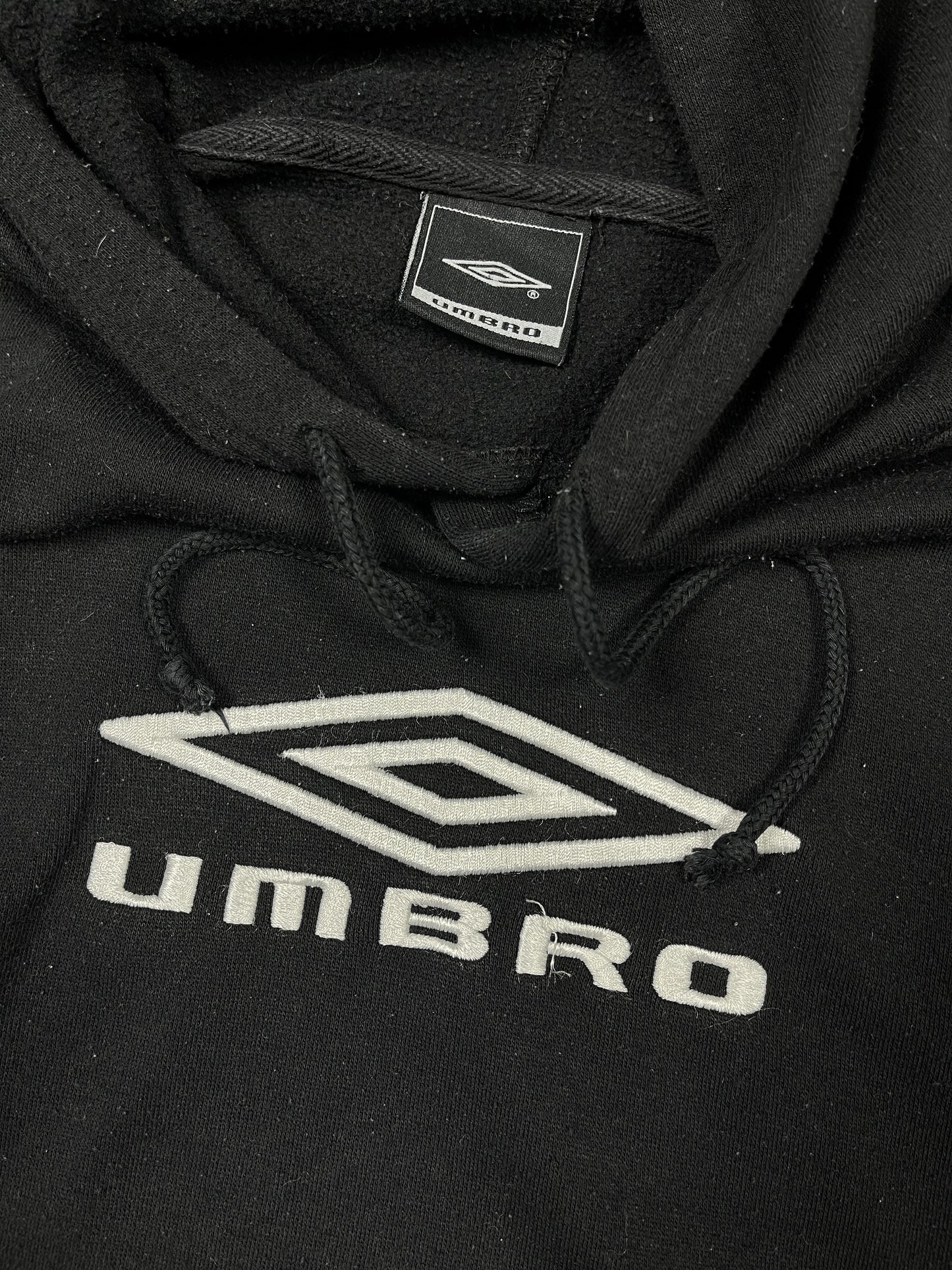 Y2k Umbro Hoodie Sweatshirt Black - M