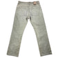 Vintage Chevignon Waxed Denim Bootcut Pants Gray - L