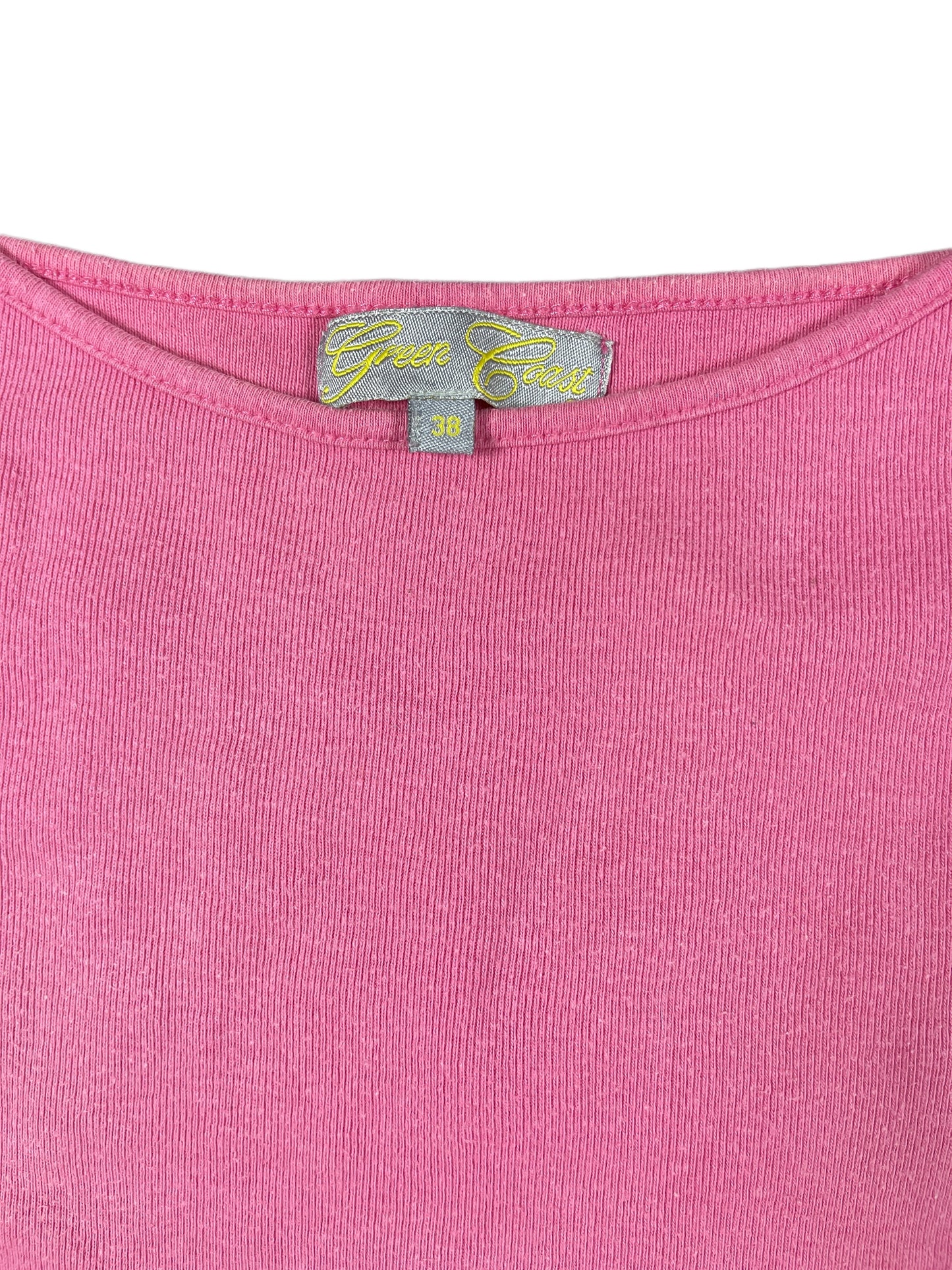 Y2k Green Coast Sleeveless Top Pink - M