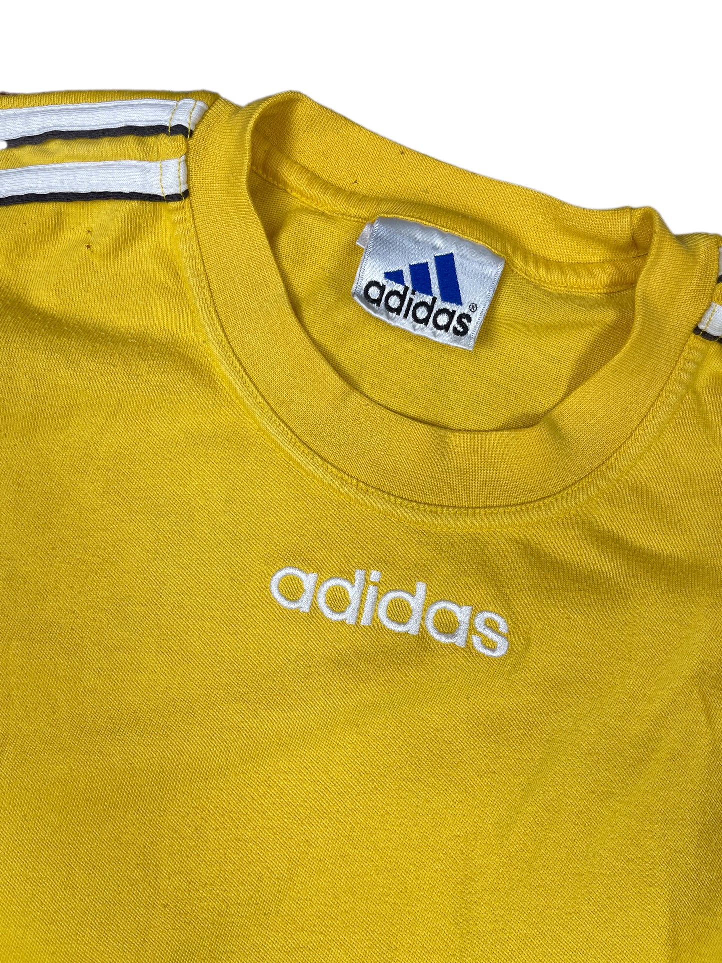 Vintage Adidas T-Shirt Yellow - L/XL