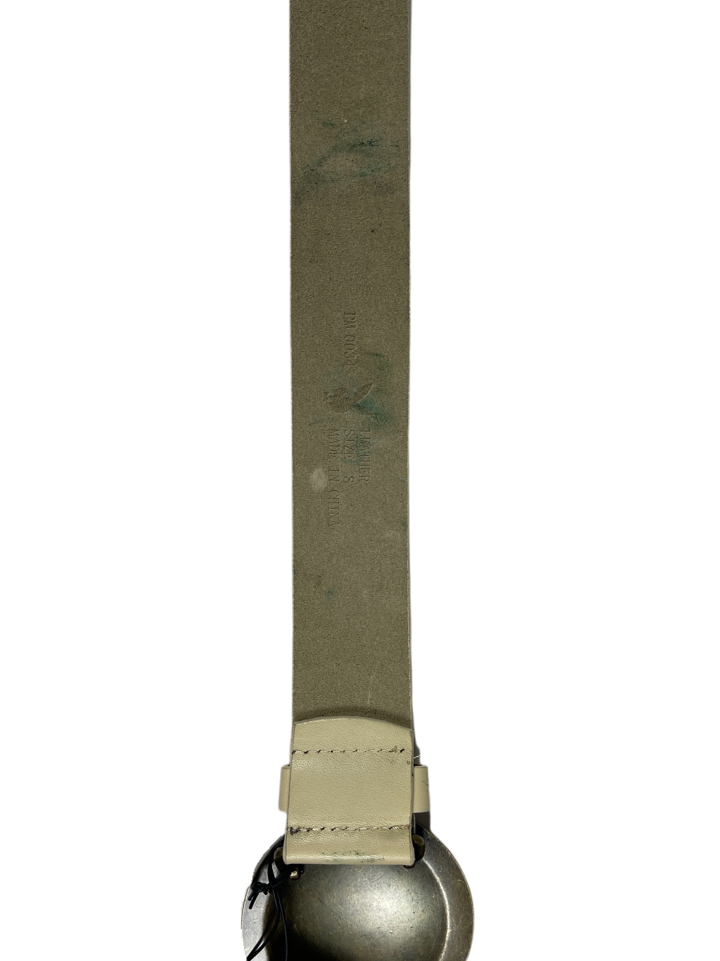 Y2k Playboy Leather Plug In Belt Beige 2004