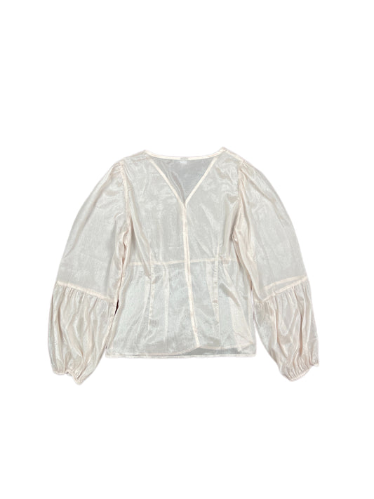 Dazy Less Shiny Long Sleeve Top Perlmut White - M/L