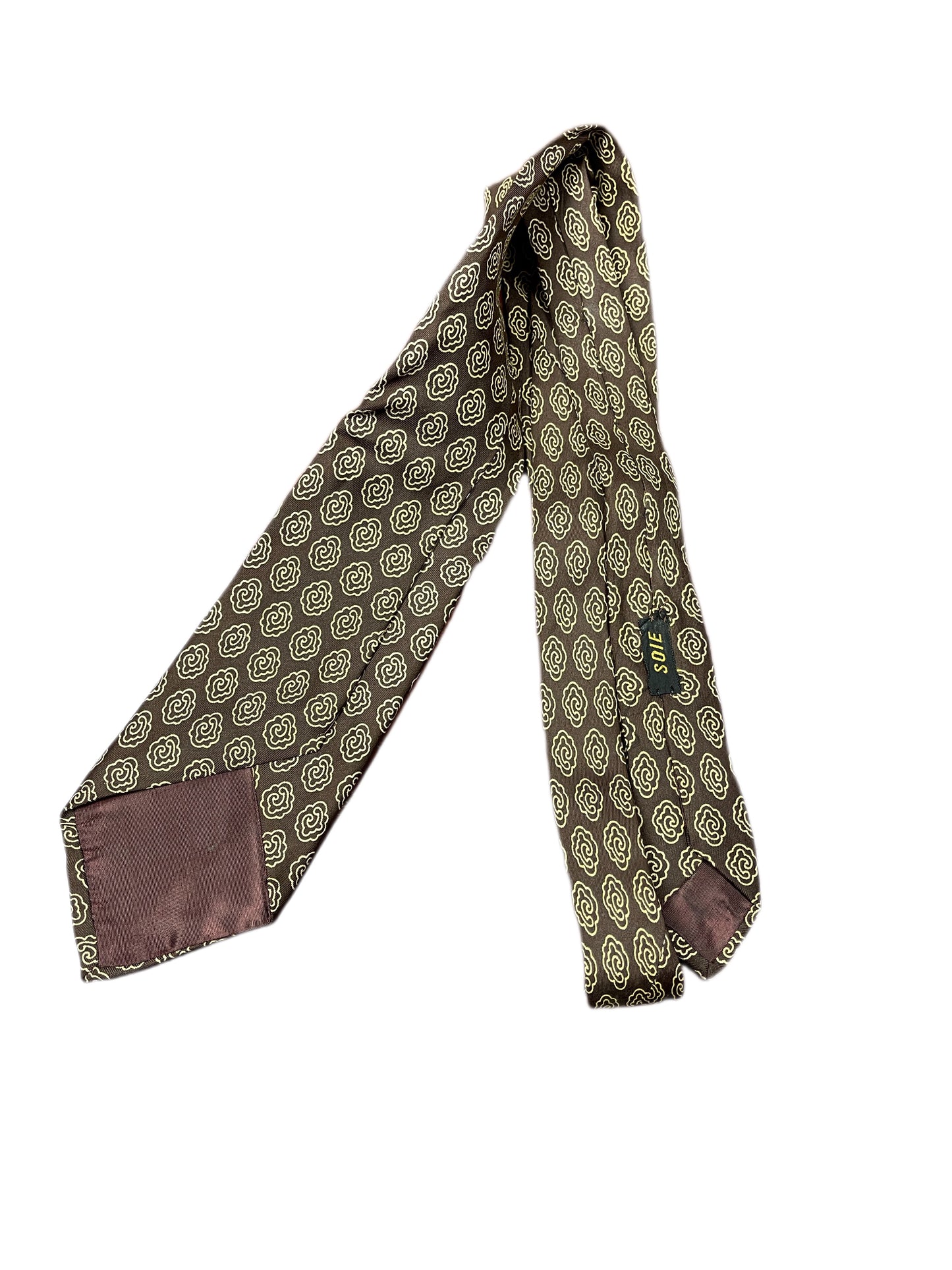 Vintage Silk Tie Brown