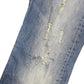 Y2k Replay Low Waist Flared Denim Pants Blue White - S