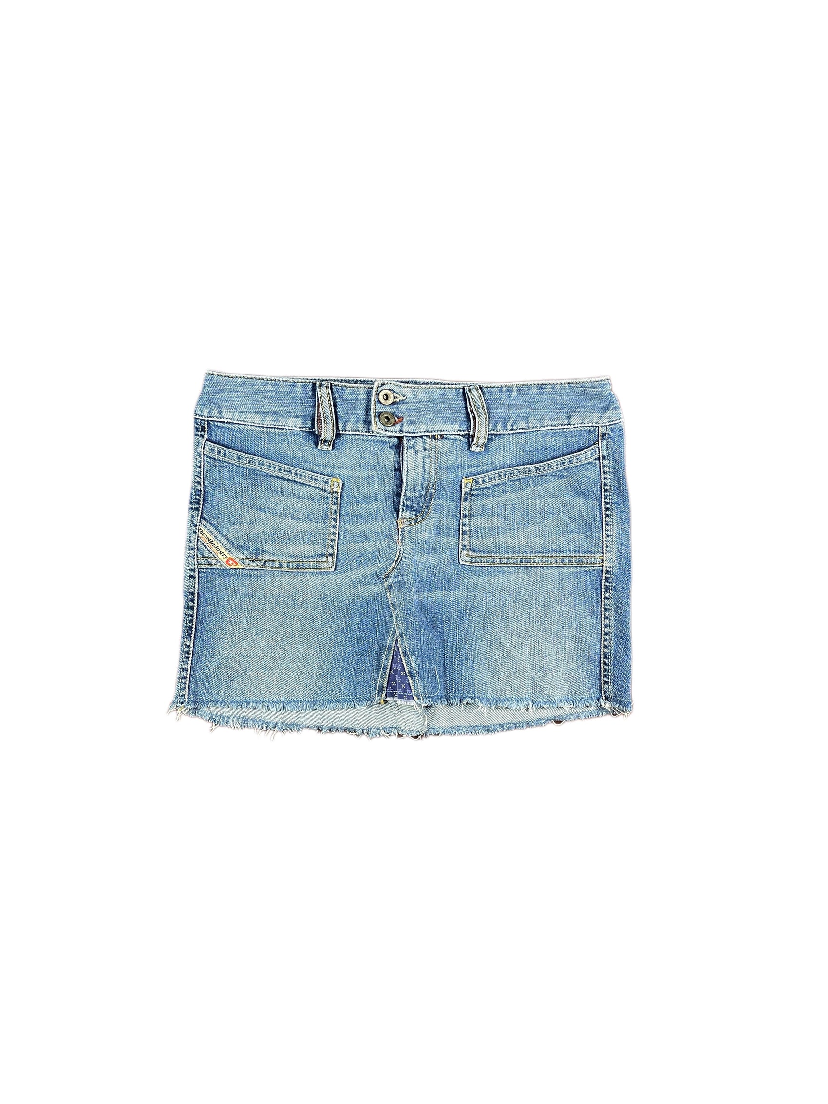 Y2k Diesel Denim Skirt Blue - S