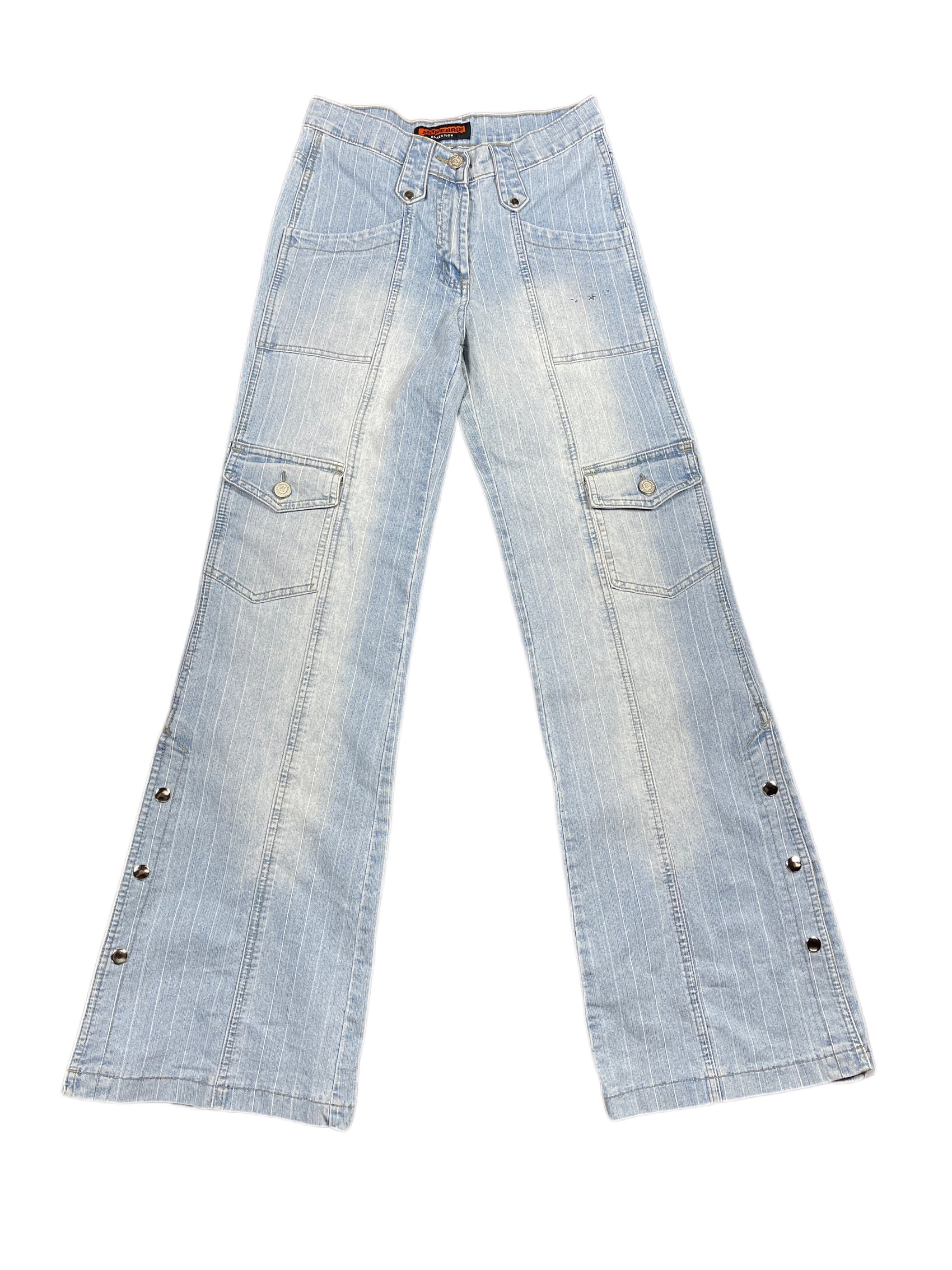 Y2k Activebrd Flared Low Waist Denim Pants Blue - S