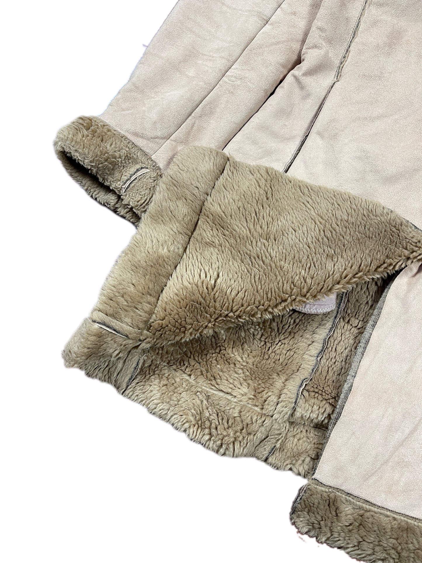 Vintage Faux Fur Coat Beige - M