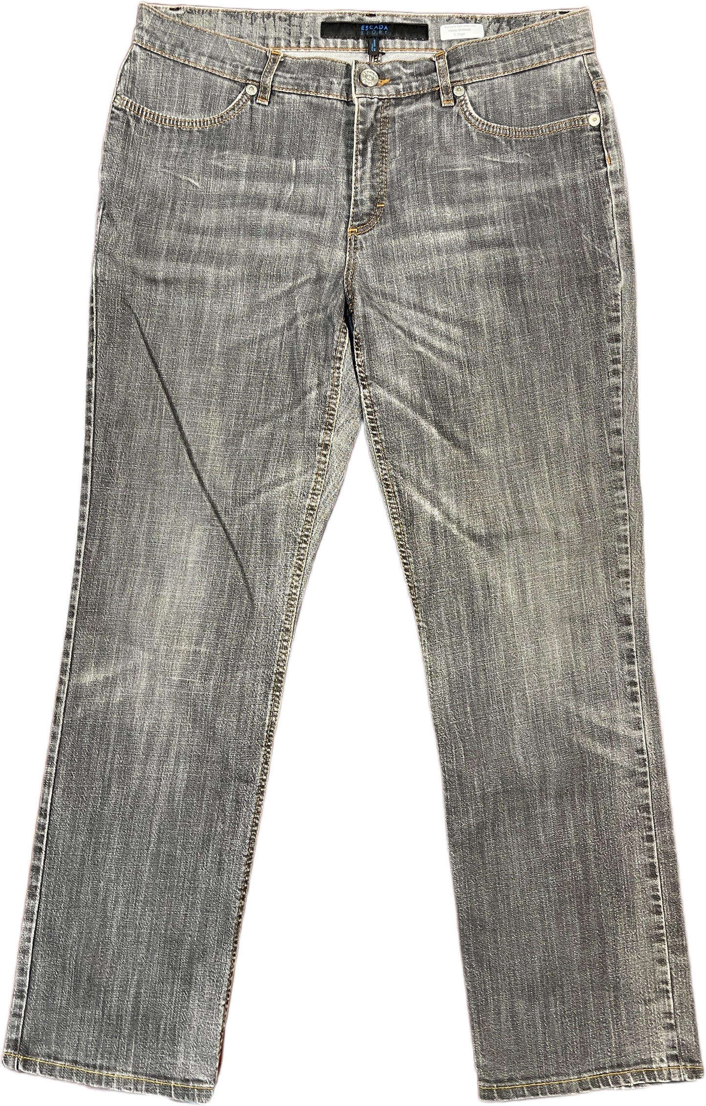 Escada Sport Denim Pants Gray Cotton Blend XXL