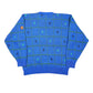 Vintage Claxon Knitted Sweatshirt Blue Green - L