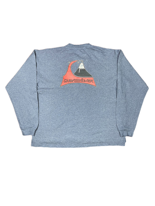 Y2k Quiksilver Sweatshirt Blue - XXL
