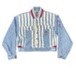 Vintage Golo Golo Denim Jacket Striped Blue - S