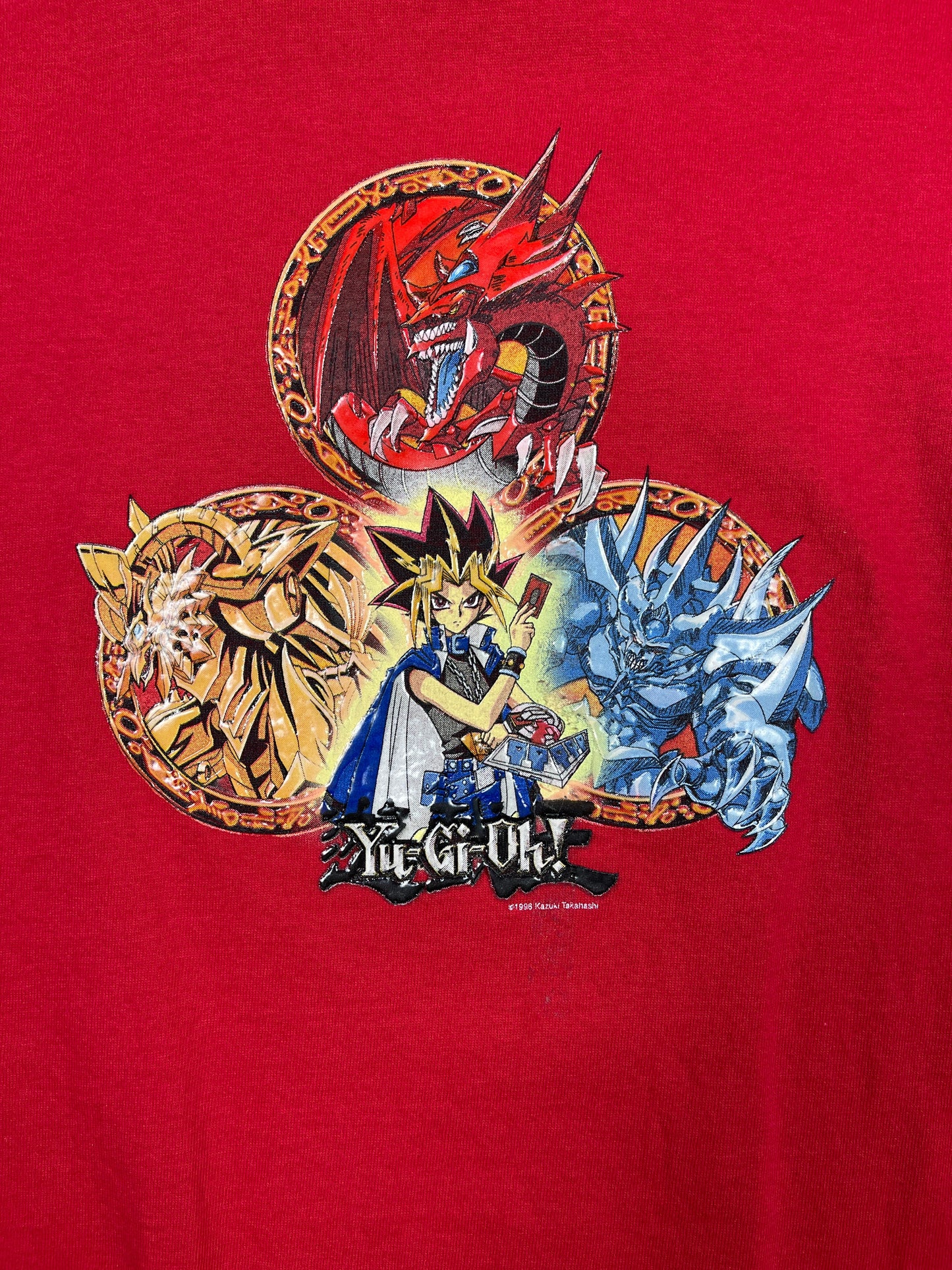 Vintage Yu Gi Oh Deadstock Short Sleeve Top Red - XS