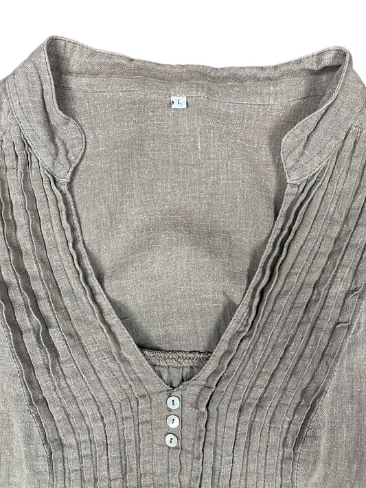 Vintage Sleeveless Top Khaki - L