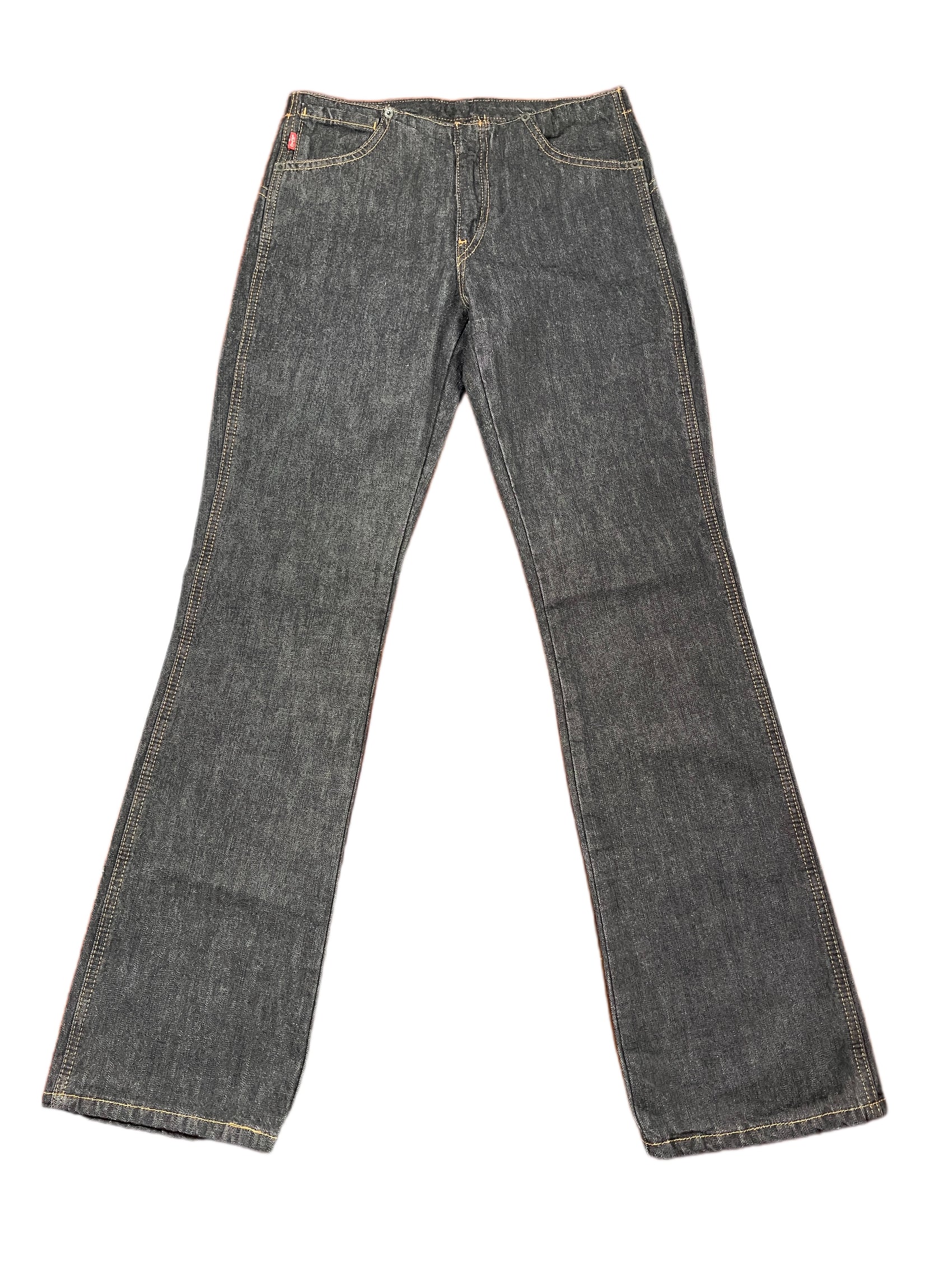 Vintage Levi's Low Waist Flared Denim Pants Blue Gray - S