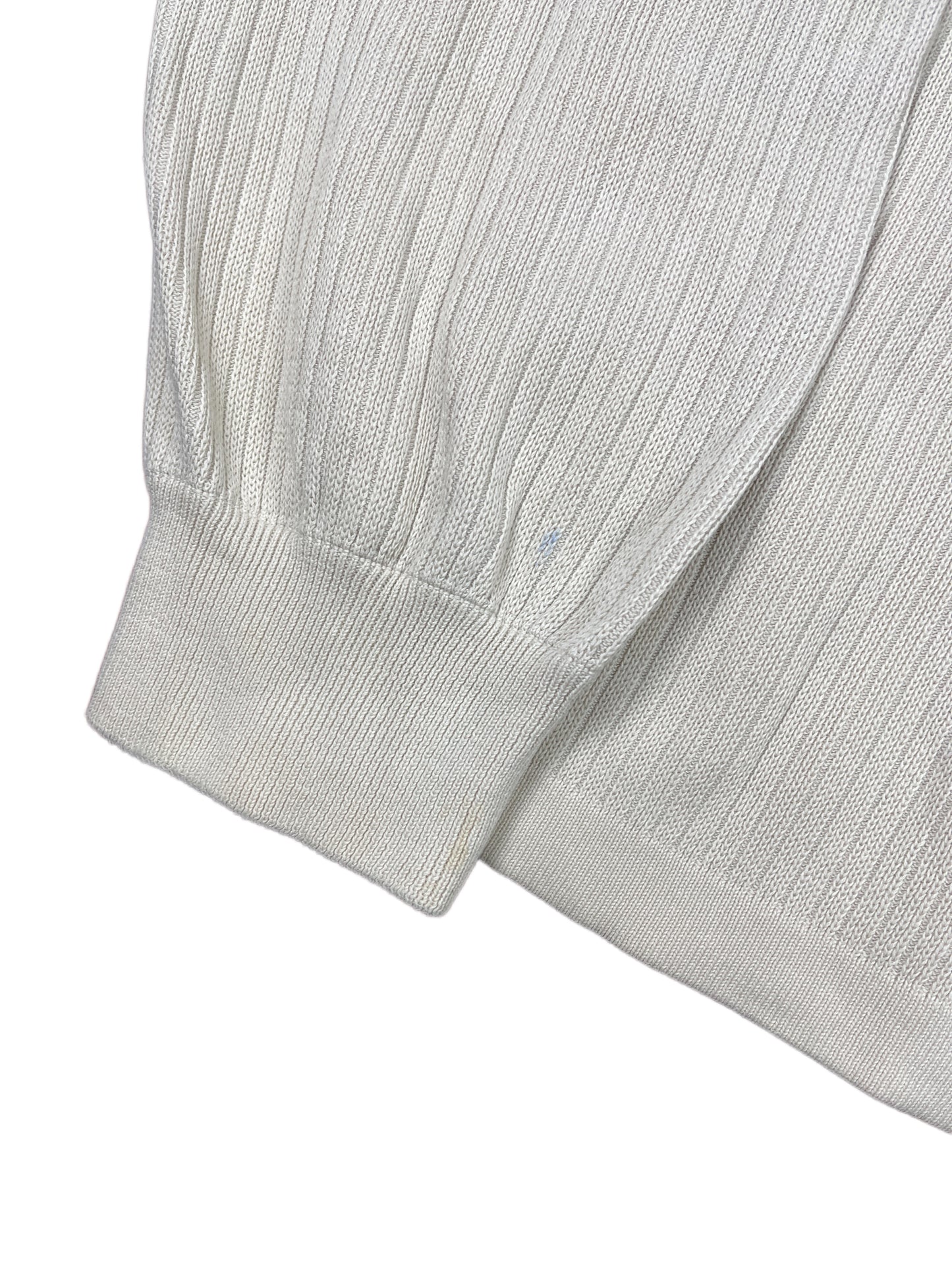 Y2k Tommy Hilfiger Knitted Sweatshirt Beige Cream XL