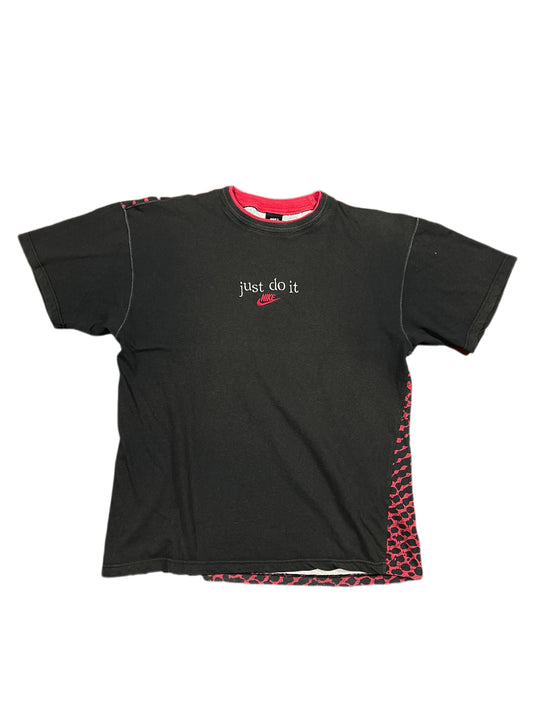 Vintage Nike T-Shirt Black Red - M