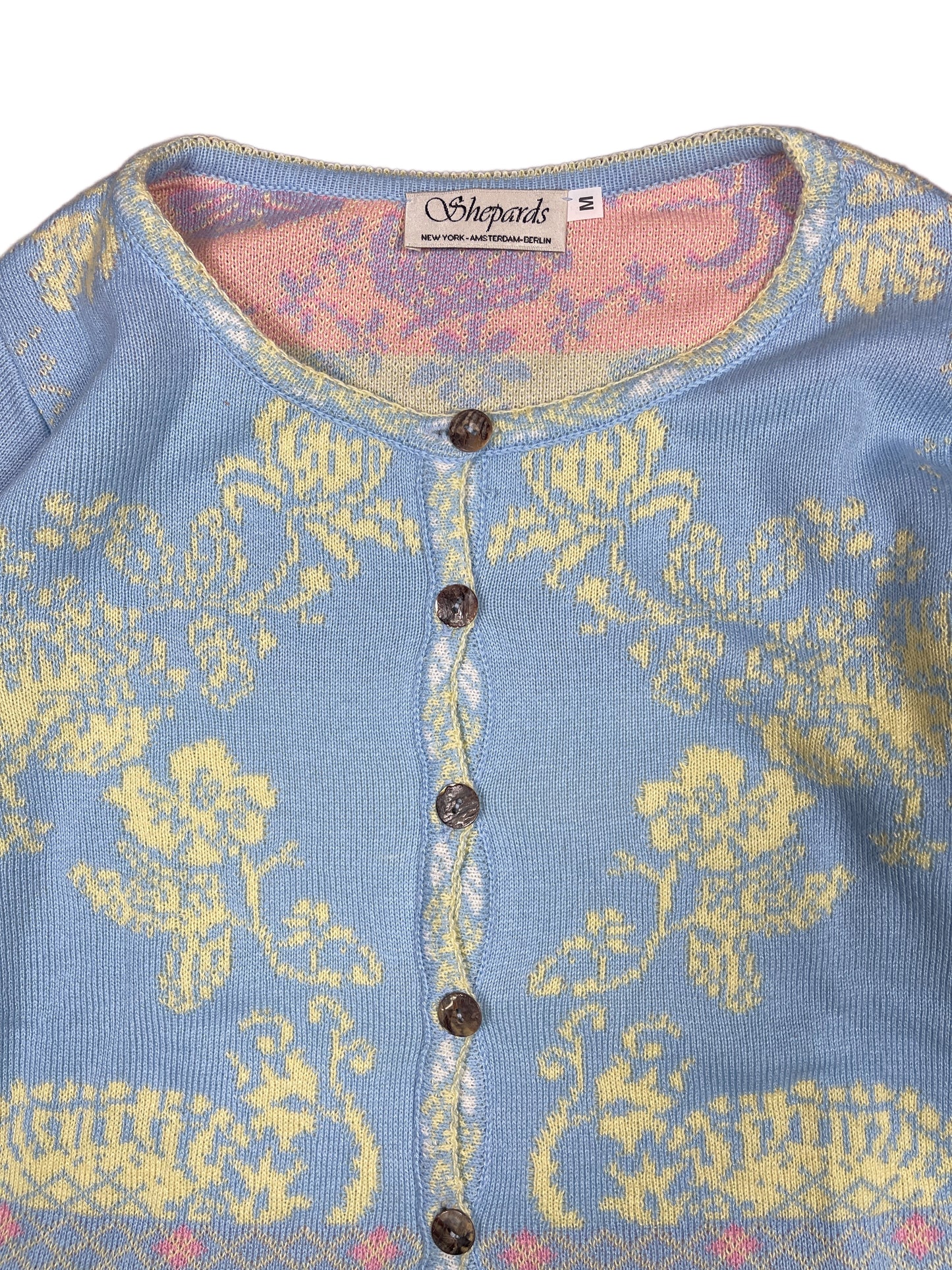 Shepards Knitted Sweatshirt Blue Yellow - M