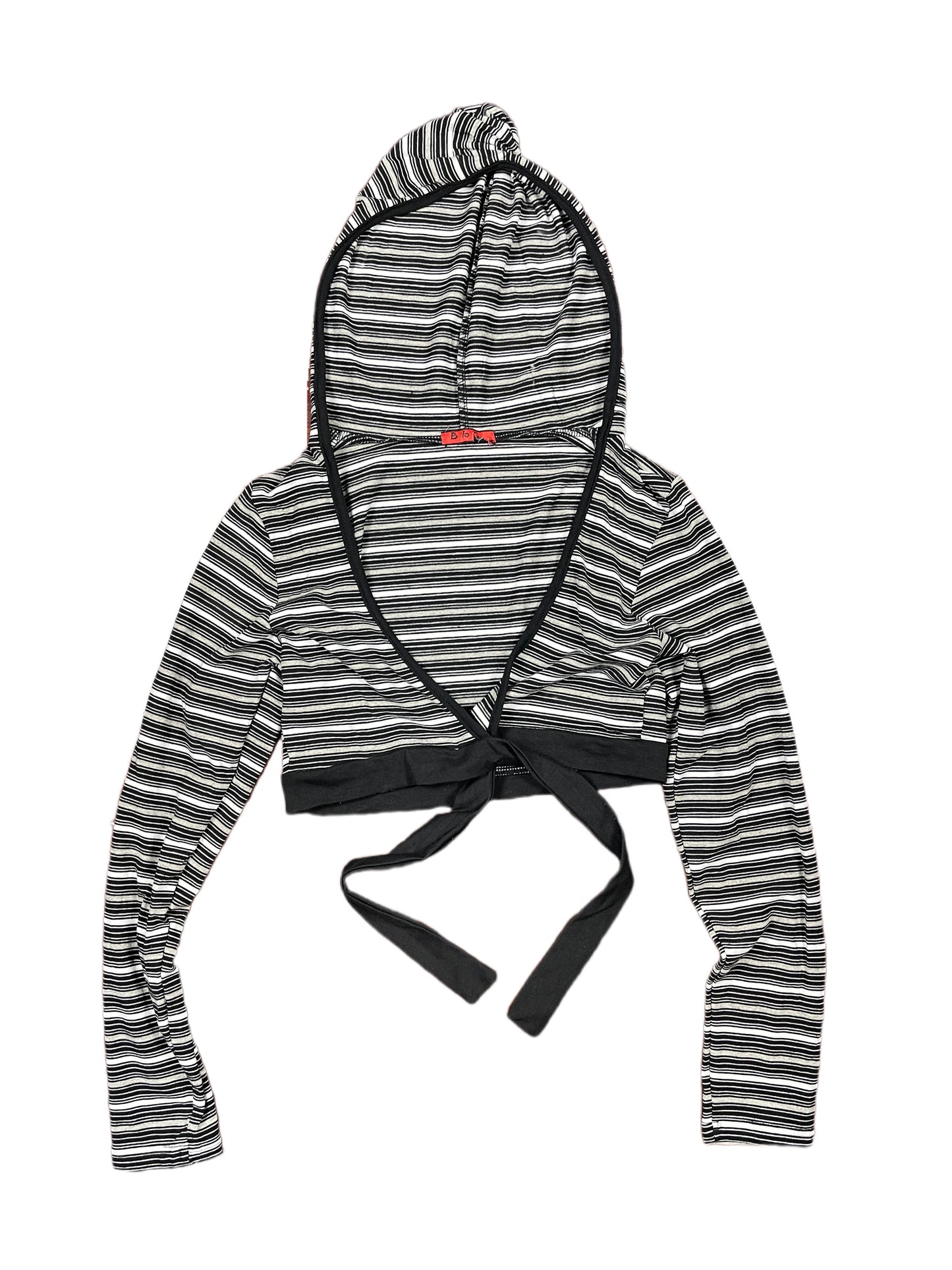 Y2k BbG Long Sleeve Top Hoodie Black White - L/XL