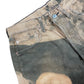 Vintage Levi's 501 Denim Pants Custom Faces Bleached Brown S/M