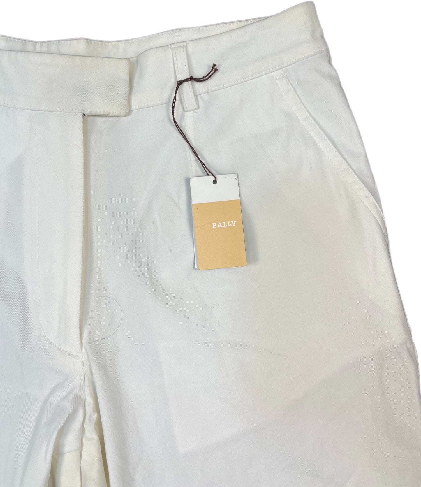 Bally Bermuda Shorts White Cotton Blend M