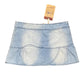 Y2k Fishbone Denim Skirt Blue - XS