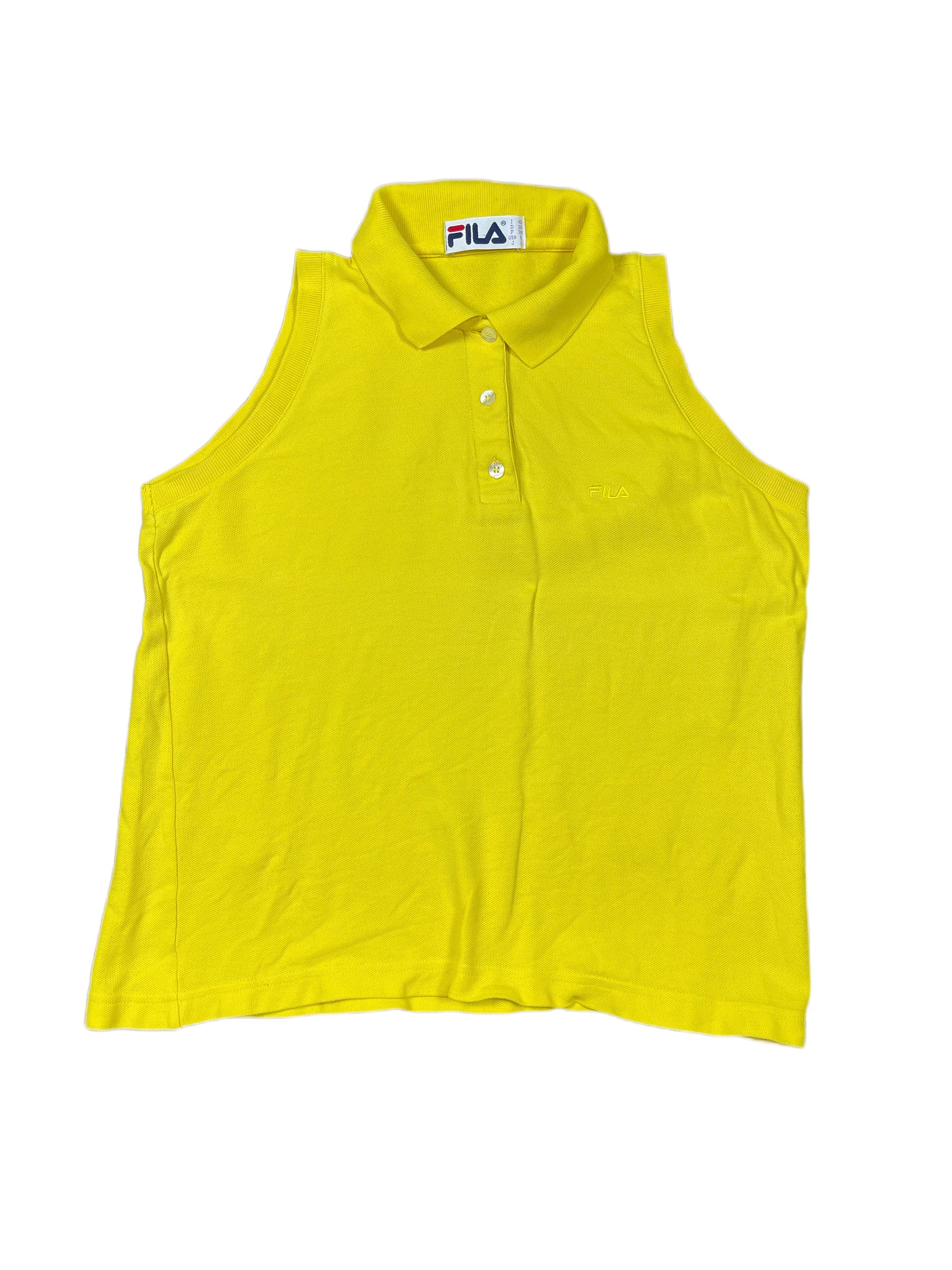Vintage Fila Sleeveless Top Yellow - XL