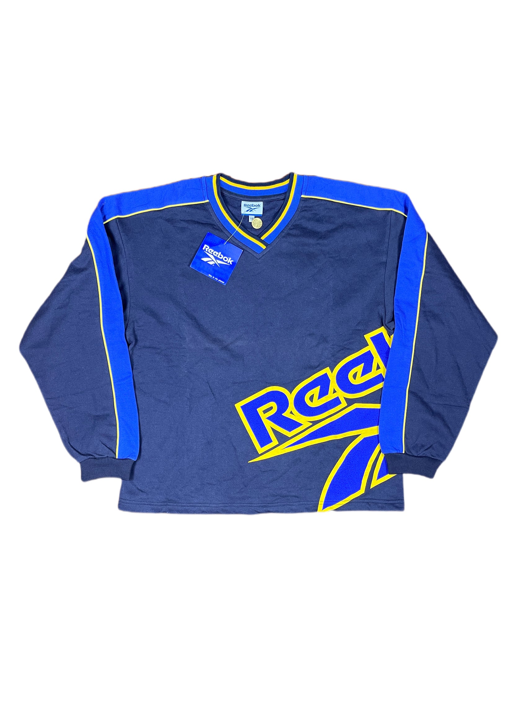 Vintage Reebok Sweatshirt Blue - S
