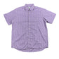 Vintage Lacoste Short Sleeve Shirt Checkered Purple White - XL